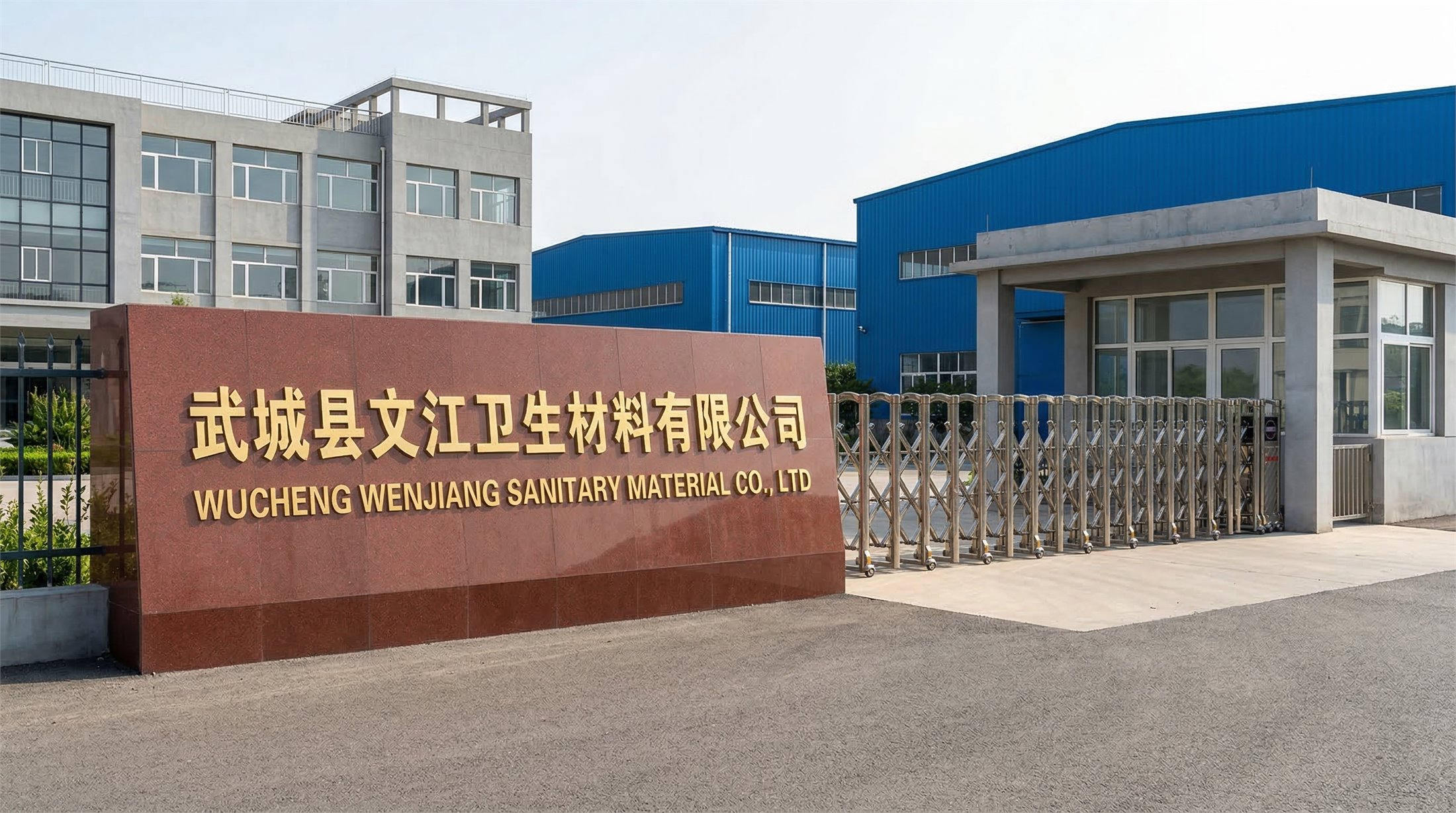 武城县文江卫生材料有限公司厂区外景实拍